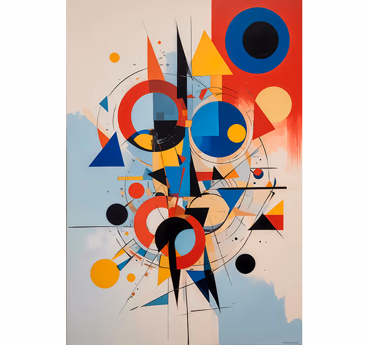 Estor enrollable dibujo pintura geométrica - TenVinilo