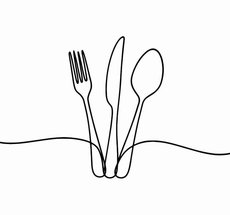 Estor enrollable cocina líneas elegantes de utensilios - TenVinilo