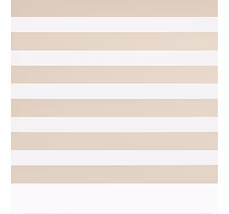 Estor enrollable clásico crema y blanco horizontal - TenVinilo