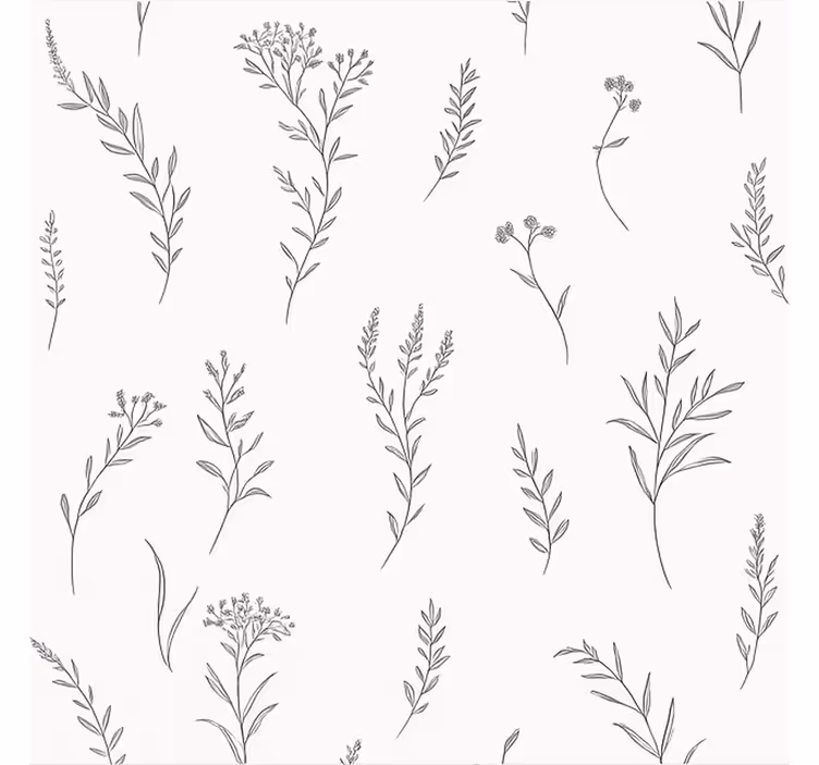 Estor habitación matrimonio color blanco con plantas - TenVinilo