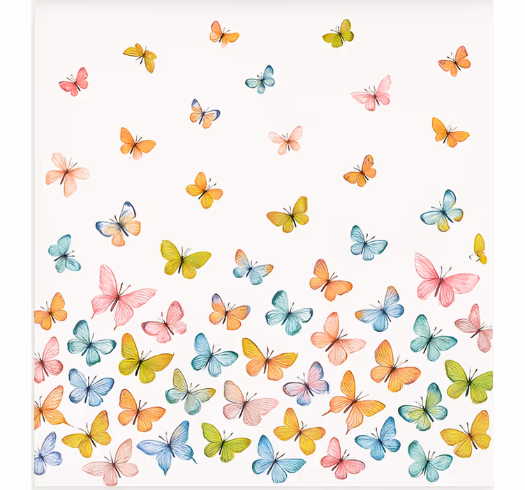 Estor enrollable infantil mariposas coloridas volando - TenVinilo