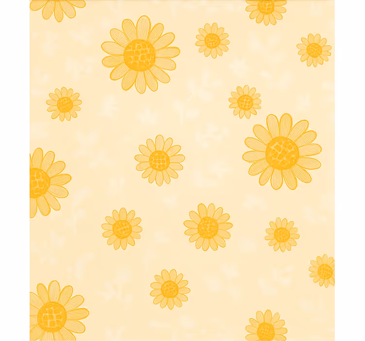 Estor enrollable infantil patrón de girasol amarillo - TenVinilo
