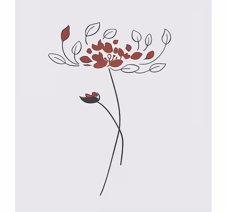 Estor enrollable infantil boceto botánico minimalista - TenVinilo
