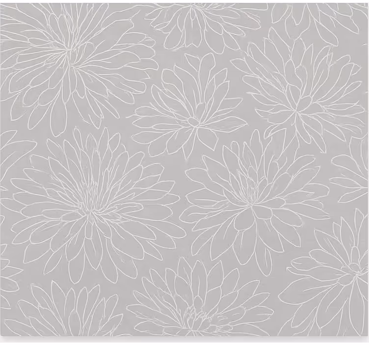 Estor enrollable salón patrón floral transparente - TenVinilo