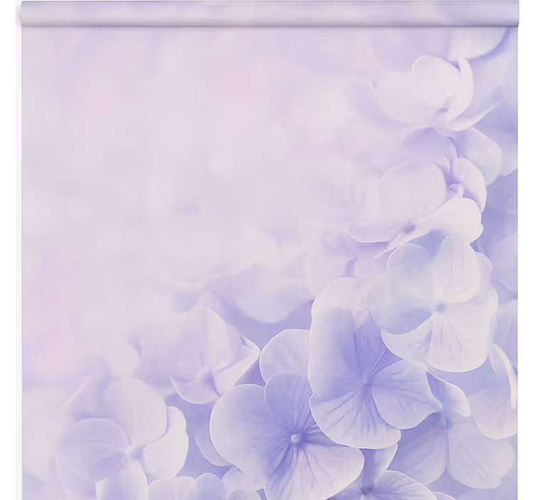 Estor enrollable infantil hortensias suaves y brumosas - TenVinilo