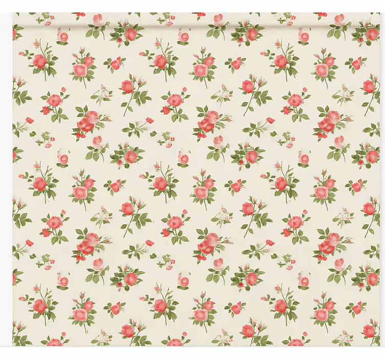 Estor enrollable infantil rosa campestre inglesa - TenVinilo