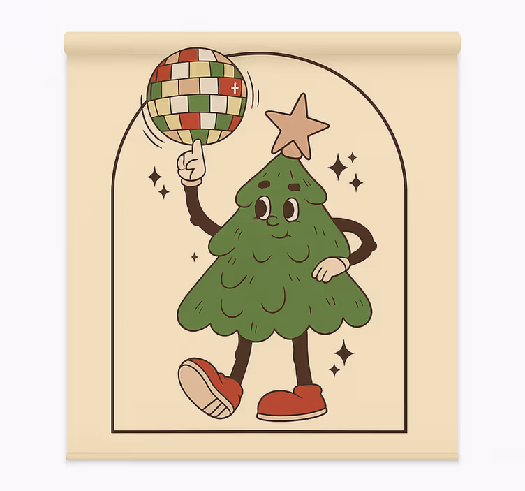Estor enrollable salón árbol de discoteca maravilloso - TenVinilo