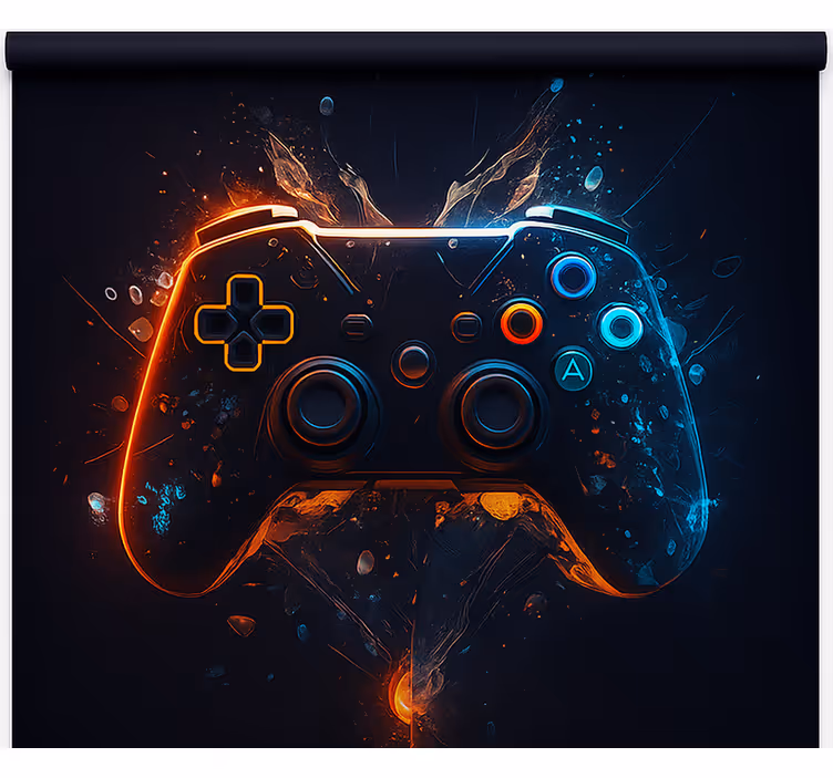 Estor enrollable gamer controlador de fuego y hielo - TenVinilo