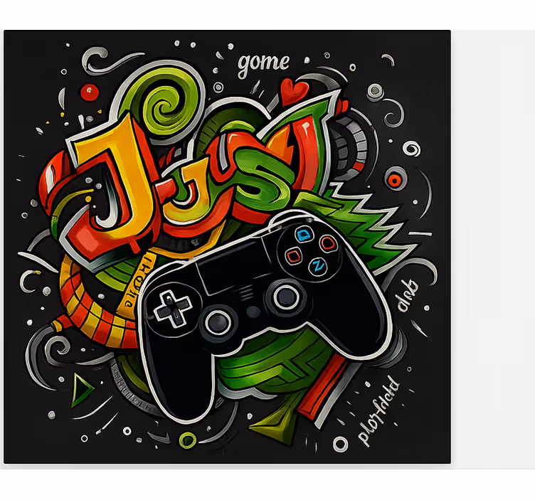 Estor enrollable gamer graffiti solo controlador de juego - TenVinilo