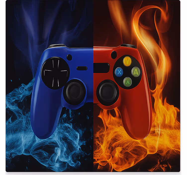 Estor enrollable gamer consola de fuego y hielo - TenVinilo
