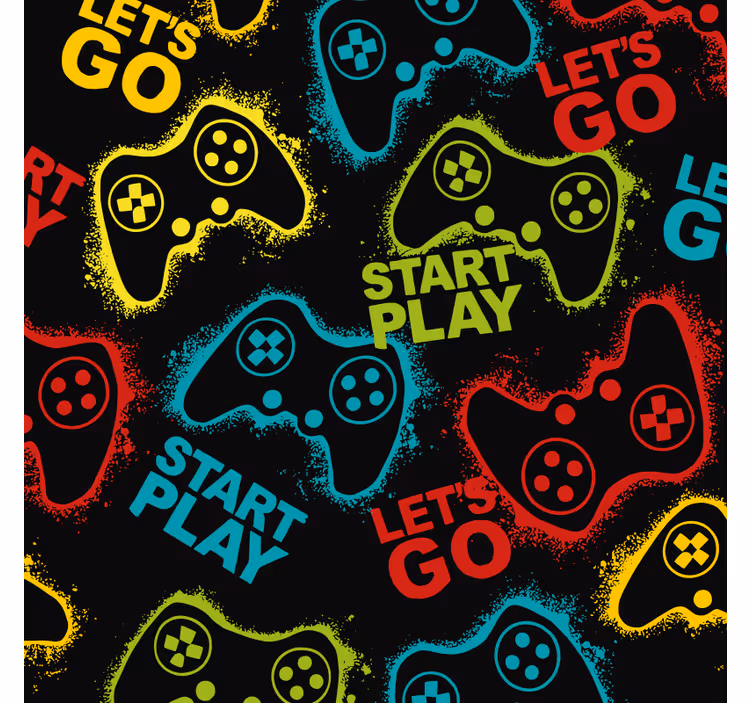 Estor enrollable gamer controladores de inicio de juego - TenVinilo