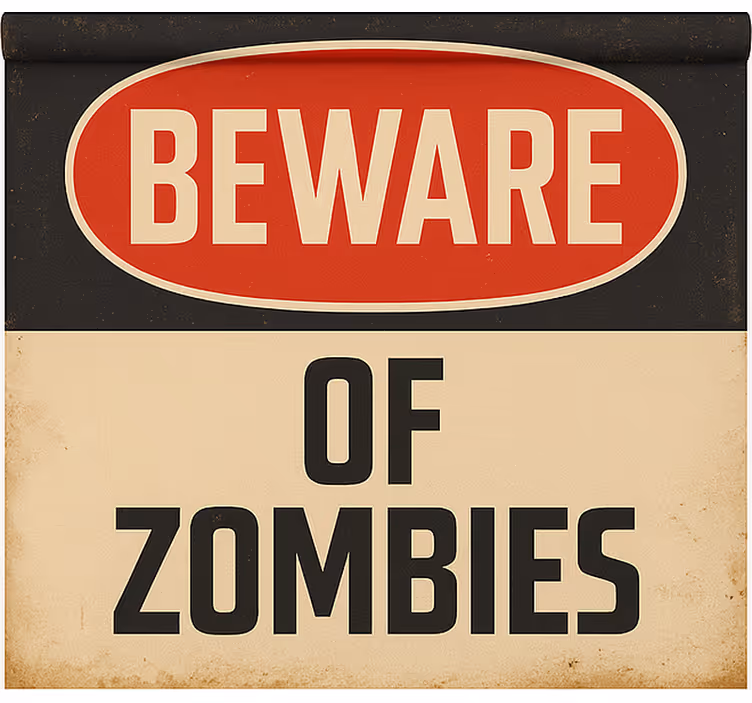 Estor enrollable gamer cuidado con los zombies - TenVinilo