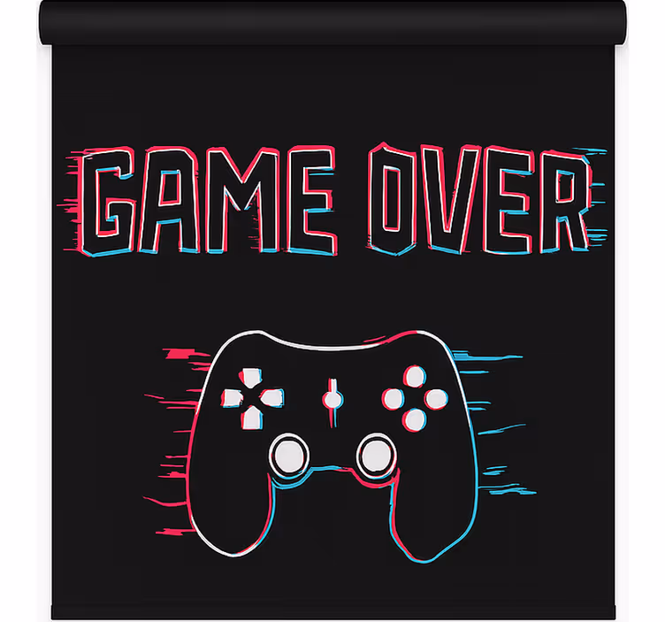Estor enrollable gamer game over - TenVinilo