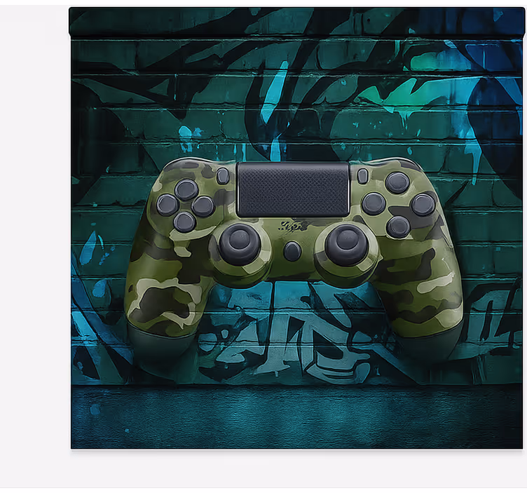 Estor enrollable gamer controlador grafiti de camuflaje - TenVinilo