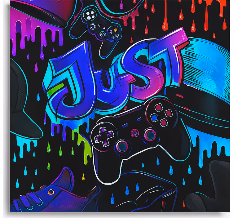 Estor enrollable gamer controlador de juego 3d - TenVinilo