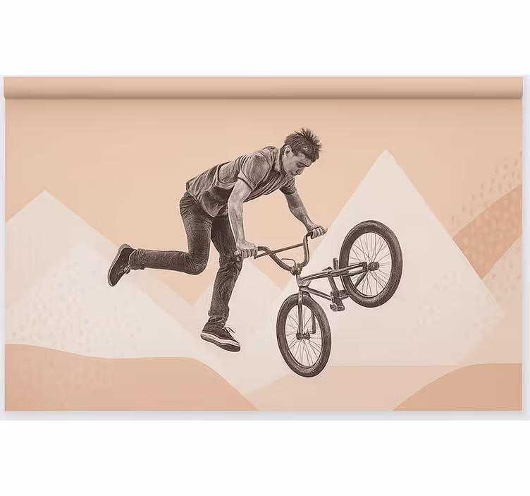 Estor enrollable juvenil acción acrobática de bmx - TenVinilo