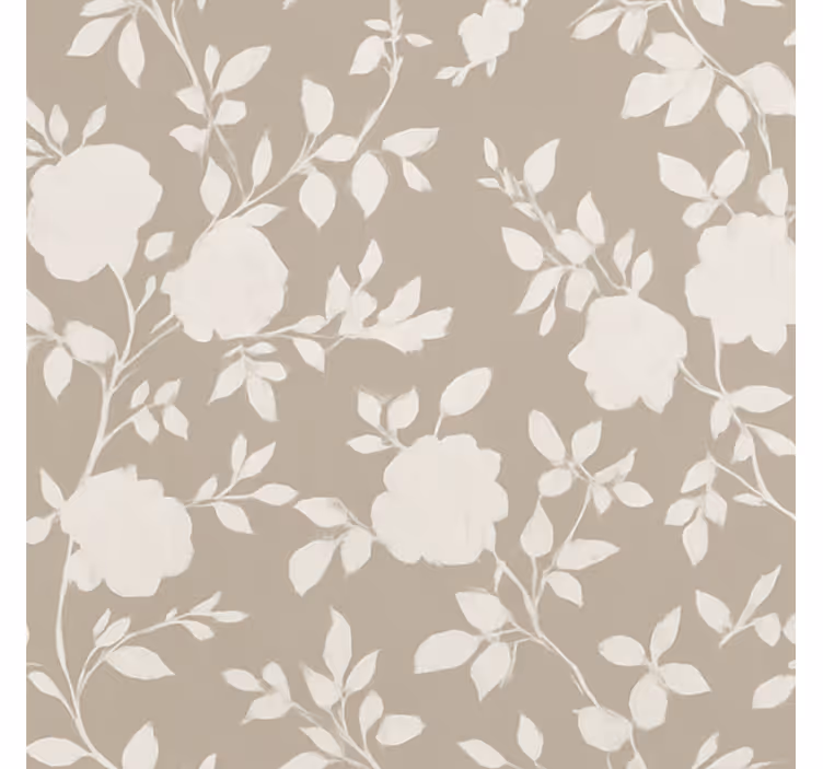 Estor enrollable juvenil elegantes flores beige - TenVinilo