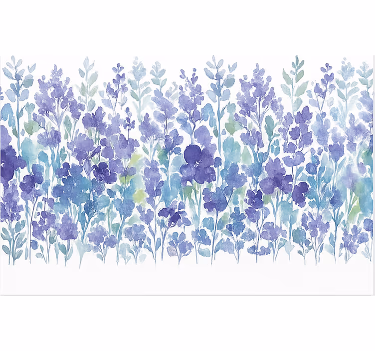 Estor enrollable comedor campo floral de lavanda - TenVinilo