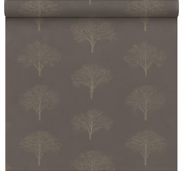 Estor enrollable comedor árboles del bosque negro beige - TenVinilo
