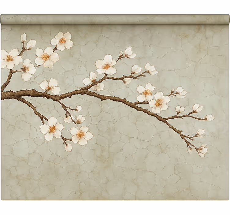 Estor enrollable comedor árbol japonés en flor - TenVinilo