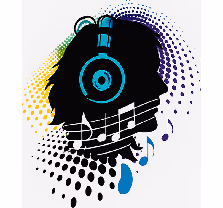 Estor enrollable juvenil cabeza de música - TenVinilo
