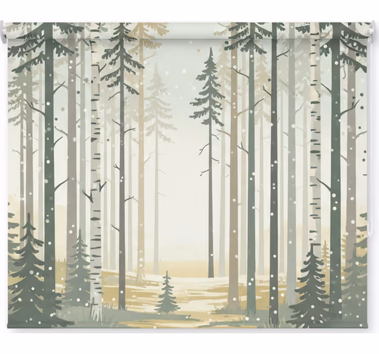 Estor estilo nórdico bosque escandinavo sereno - TenVinilo