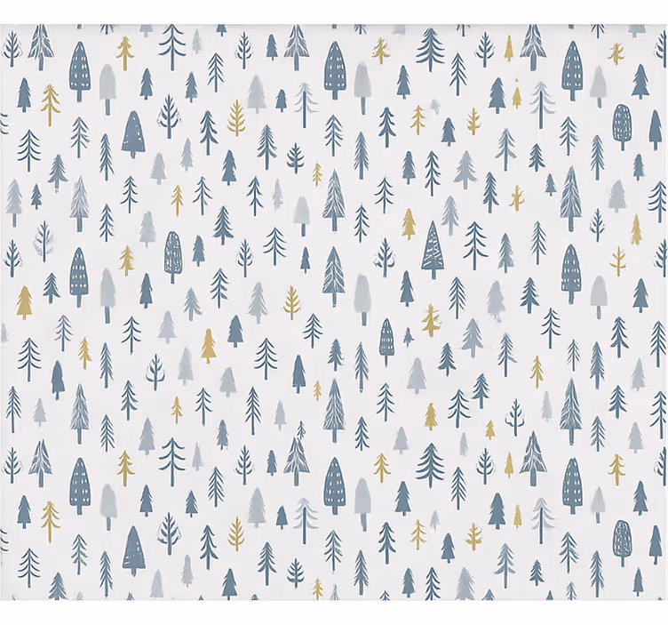 Estor estilo nórdico paisaje invernal del bosque - TenVinilo