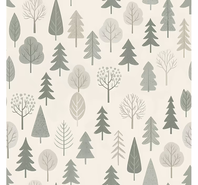 Estor estilo nórdico bosque escandinavo sereno - TenVinilo