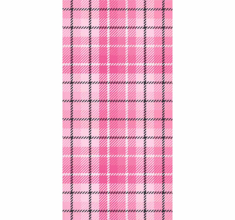 Estor enrollable despacho tartán rosa y negro - TenVinilo