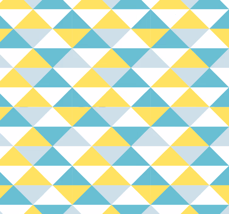 Estor enrollable despacho azulejo geométrico amarillo y azul - TenVinilo