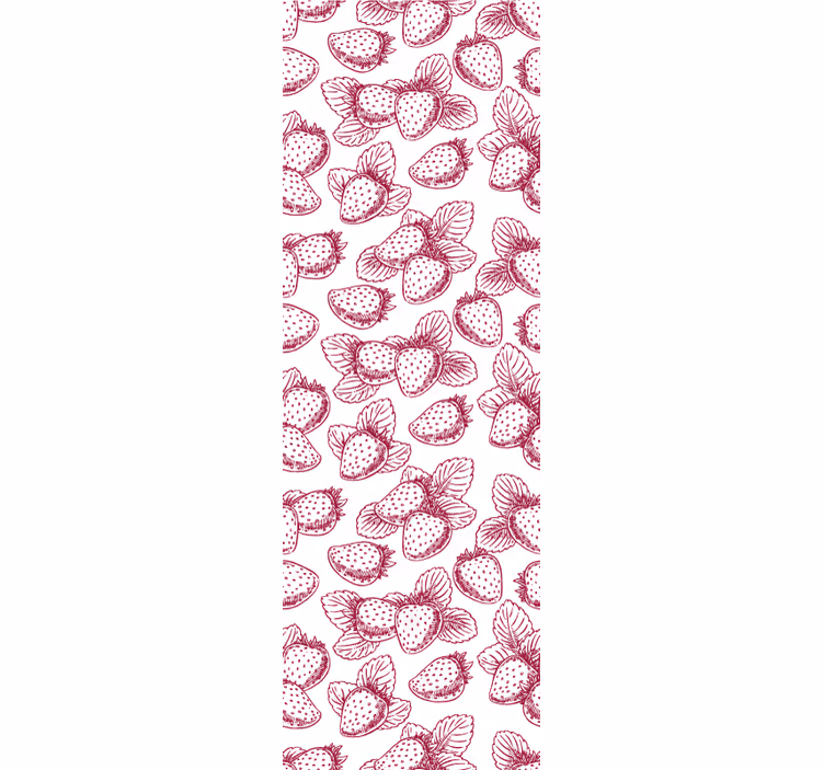 Estor enrollable cocina dibujos de fresas - TenVinilo