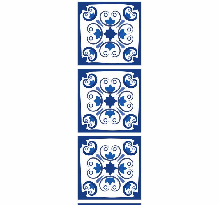 Estor enrollable cocina azulejo portugués azul típico - TenVinilo