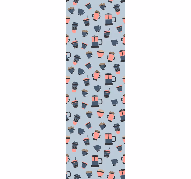 Estor enrollable cocina patrón de café para llevar - TenVinilo