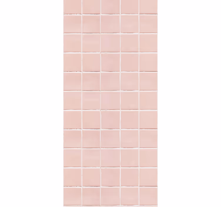 Estor enrollable cocina azulejos rosa suave - TenVinilo