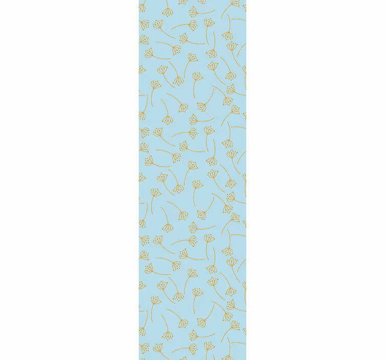 Estor enrollable comedor plantas nórdicas azules - TenVinilo