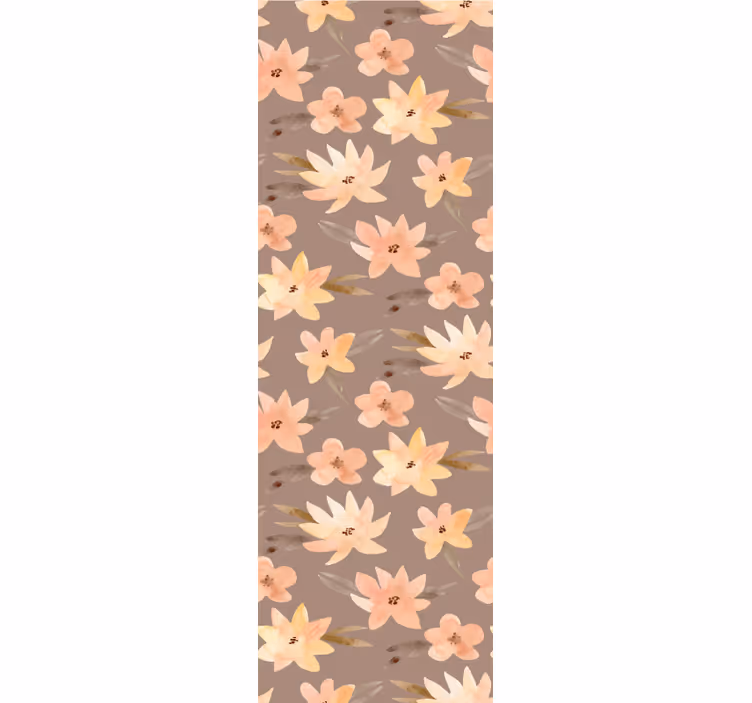 Estor enrollable comedor flores aquarella colores pastel - TenVinilo