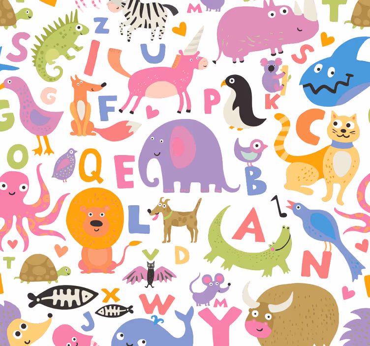 Estor enrollable infantil animales del abecedario - TenVinilo