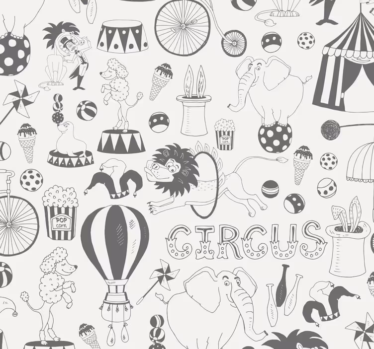 Estor enrollable infantil estampado de circo - TenVinilo