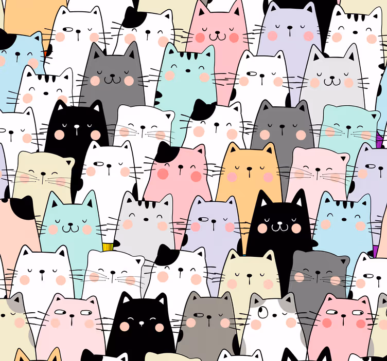 Estor enrollable infantil gatos - TenVinilo