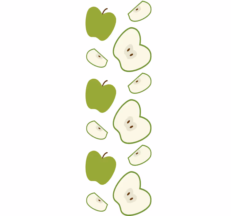 Estor enrollable infantil manzanas verdes felices - TenVinilo
