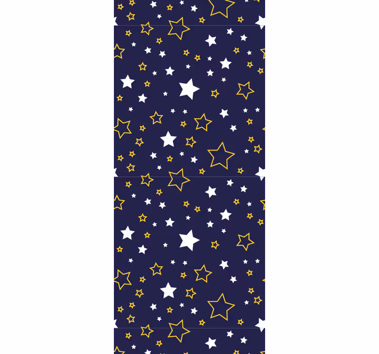 Estor enrollable infantil cielo nocturno con estrellas blancas - TenVinilo