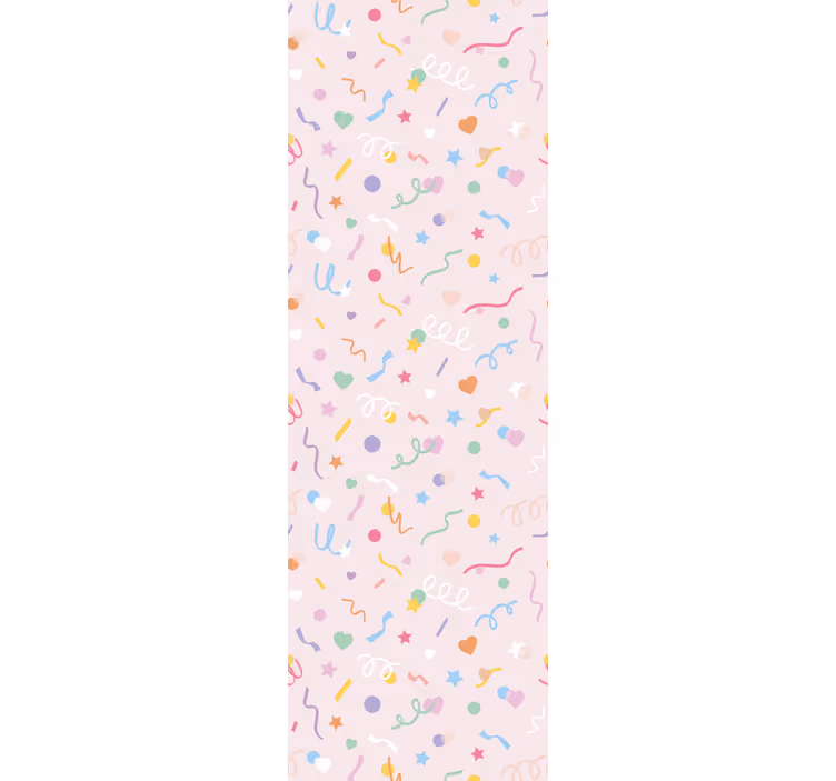 Estor enrollable infantil con bonito confeti pastel - TenVinilo