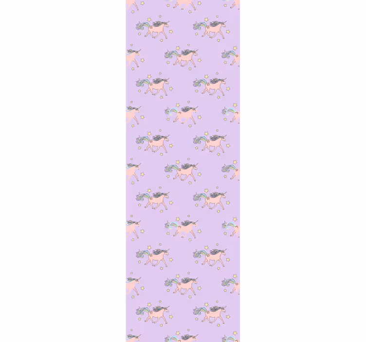Estor enrollable infantil patrón de unicornios rosa pastel - TenVinilo