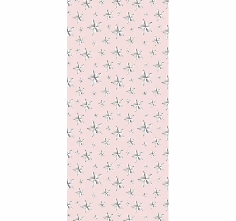 Estor enrollable infantil estrellas blancas fondo rosa - TenVinilo