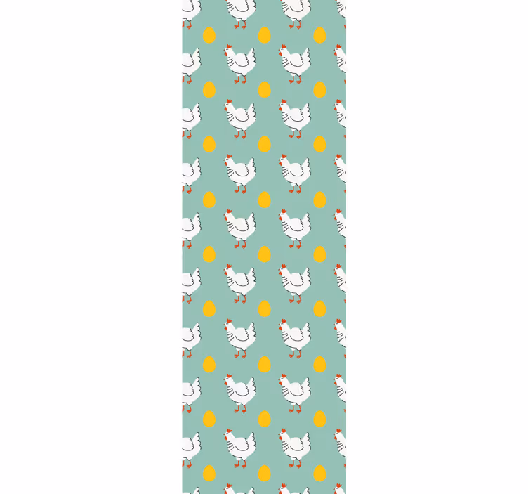 Estor enrollable infantil pollito blanco fondo azul - TenVinilo