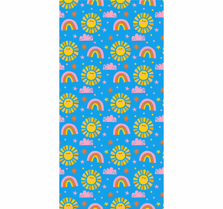 Estor enrollable infantil arcoíris azul - TenVinilo