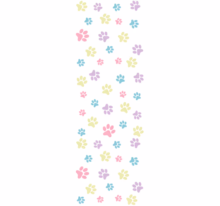 Estor enrollable infantil patas de perro coloridas - TenVinilo