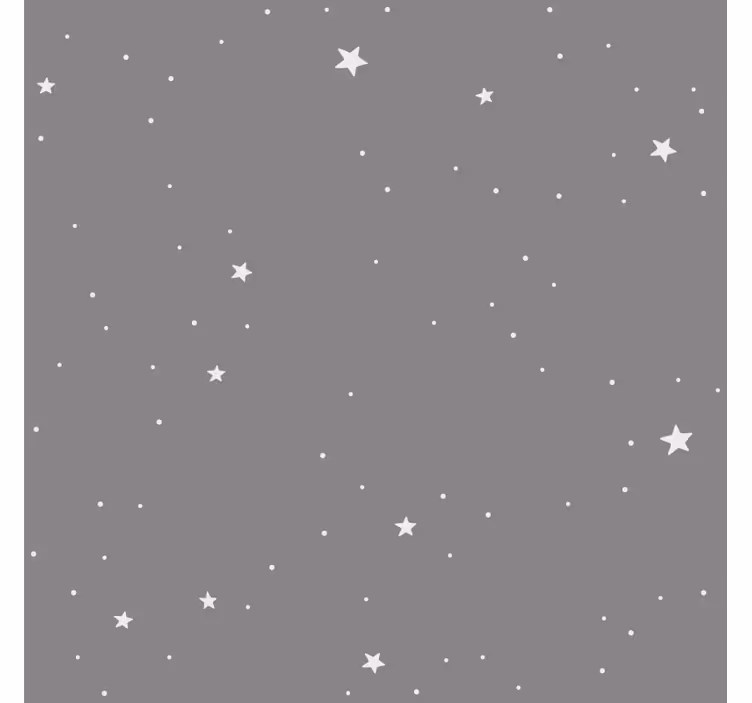 Estor enrollable infantil estrellas blancas sobre fondo gris - TenVinilo