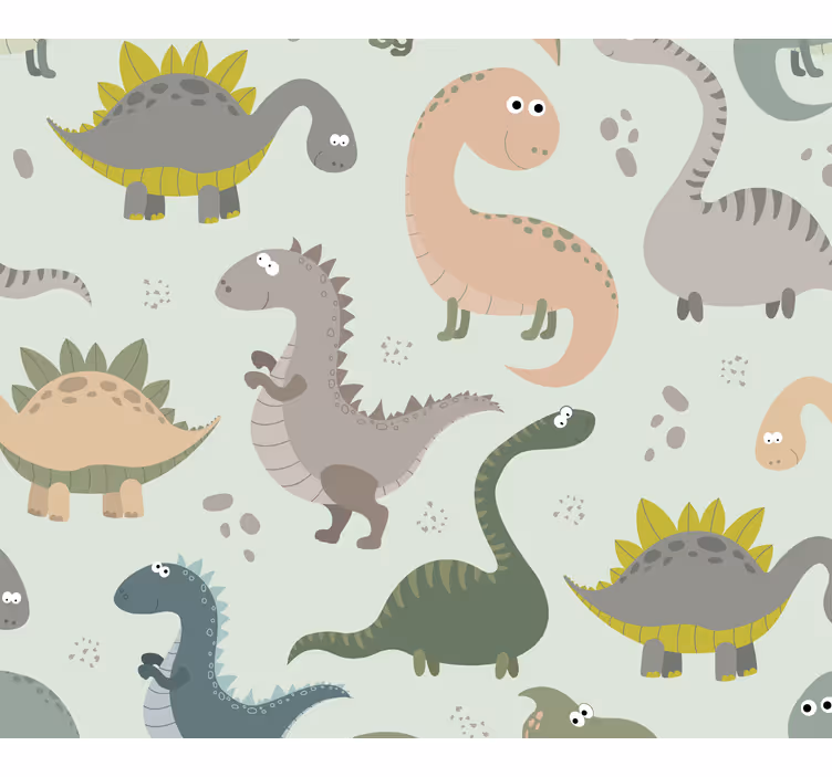 Estor enrollable infantil dinosaurios sonrientes - TenVinilo