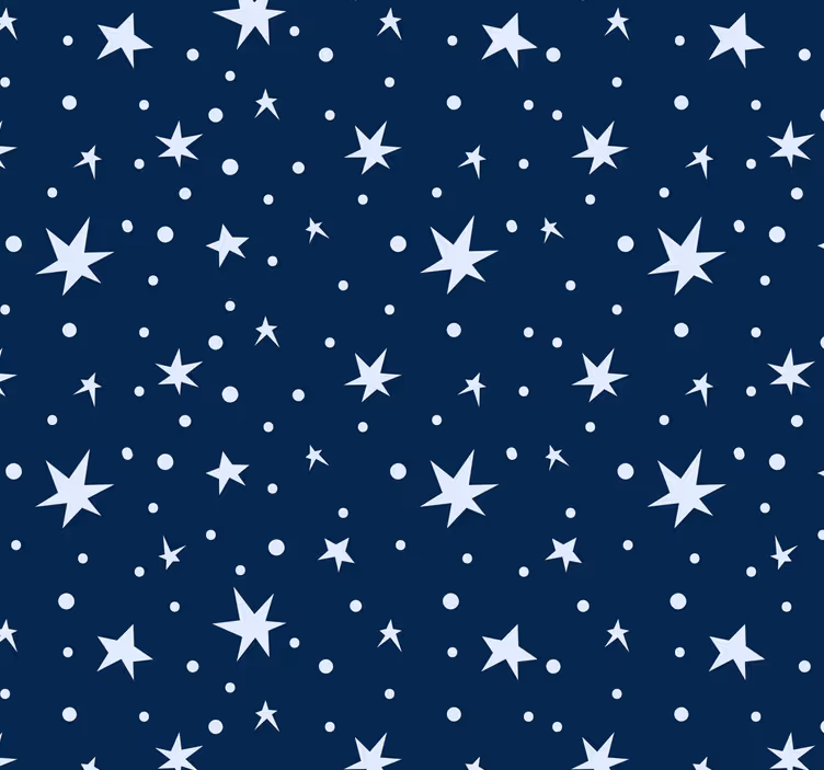 Estor enrollable infantil estrellas sobre fondo azul - TenVinilo